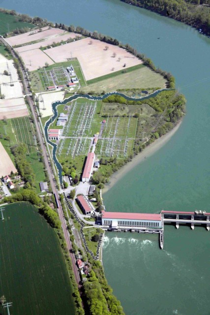 Fotomontage Umgehungsgewässer am Kraftwerk Ryburg_Schwörstadt am Rhein